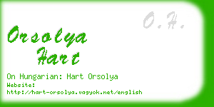 orsolya hart business card